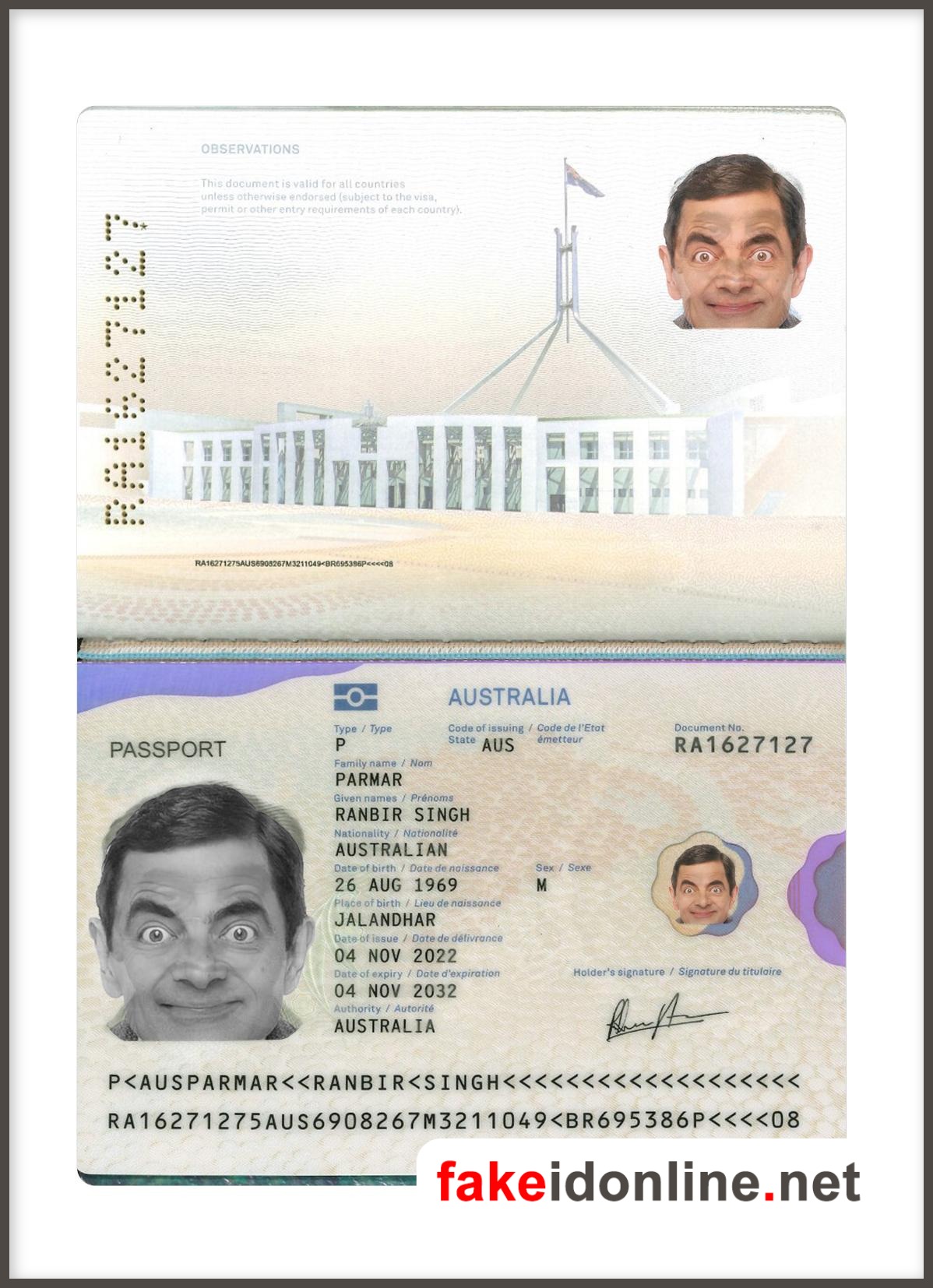 Australia Passport Template PSD V2